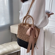 2 in 1 Top Handle and Crossbody Casual Straw Bag Beach Bag/ Beg Pantai Rattan Wanita Perempuan/ Beg 