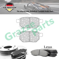 Münster Disc Brake Pad Rear for Lexus CT200h 1.8 Hybrid 2011 2ZR-FXE