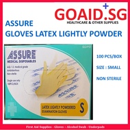 ASSURE Latex Gloves Lightly Powdered (100 pcs/box) Medical Grade