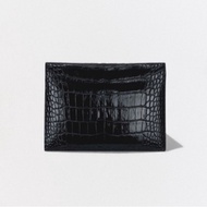 「JL精品代購」極新 Hermes 愛馬仕方塊鱷 黑長夾