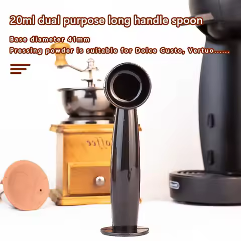 2 In 1 Coffee Spoon 7g Standard Measuring Spoon Dual-use Bean Scoop Powder Press Scoop Coffee Machin