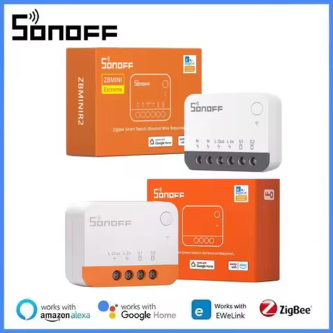 SONOFF ZBMINIL2 / ZBMINIR2 ZigBee Smart Switch No Neutral Wire Required 2 Way Switch Wireless EWeLin