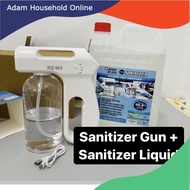 RZ-W3 Blue Handheld Rechargeable Sanitizer Gun + 5L Sanitizer Liquid