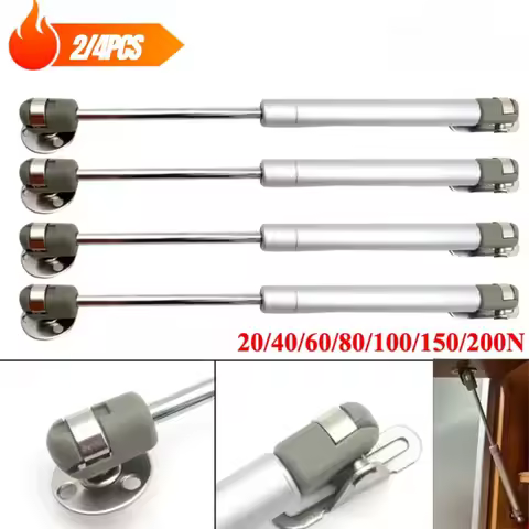 2/4 Pack Gas Struts 20N-200N Gas Spring Cabinet Hinge,Copper Core Lift Support Kitchen Cupboard Door