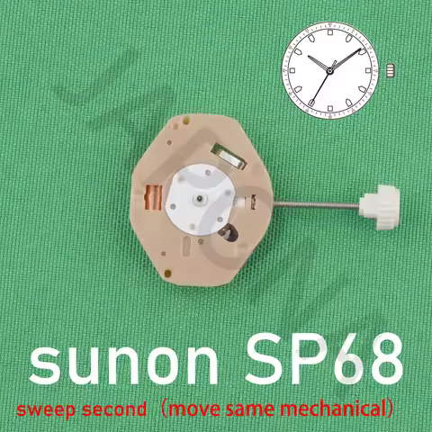 SUNON SP68 Sweep Second Quartz Movement 18.2×15.3mm Fit VH31 Movement Watch Case DIY Watch Mod Parts