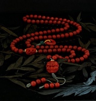 川料南紅瑪瑙之柿子紅料 6mm 項鍊