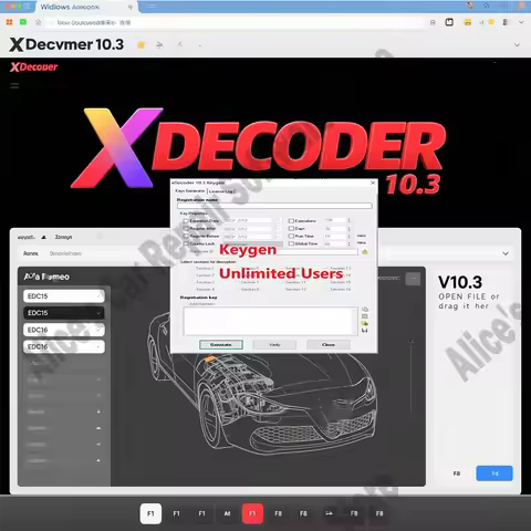 XDecoder 10.3 obd2 scanner with Keygen DTC Remover DTC OFF Delete Software Disable Error off DTC Rem