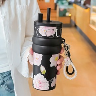 Aesthetic Large Capacity Straw Thermal Cup 20oz