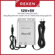 Bộ lưu điện 12V lưu điện wifi và camera ngoài trời MORVIX ups wifi 12v trữ điện từ 8-12H