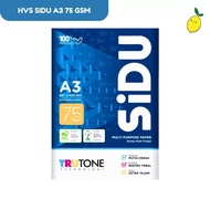 SIDU Photocopy Paper 75 GSM A3 HVS/ 1 Ream