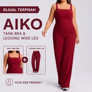 [Minnetica] {Sold Separately} Aiko Tank Bra & Leggings Wide Leg Sport Wanita - F244 & F245