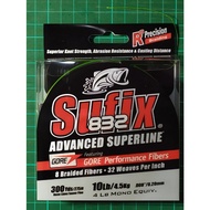 LINE STRING/ STRINGED PE BRAIDED SUFIX 832 300YDS NEON LIME
