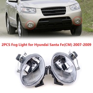 Front Car Fog Light Assembly Bumper Lamp Clear For Hyundai Santa Fe 2007-2009,Car Accessories