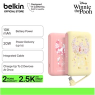 Belkin BPB021qcWP-DY Disney Winnie The Pooh BoostCharge Power Bank 10K with Integrated Cable (iphone