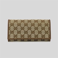Gucci Women's Signature Envelope Long Wallet Beige Brown Rs-346058