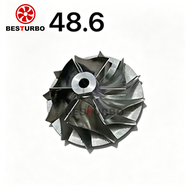 ล้อคอมเพรสเซอร์ท่อนเหล็กเทอร์โบ F55 48.6มม./50มม./52มม. สำหรับ4JJ1เทอร์โบ RHF55V 4JJ3 Isuzu Den MAX 