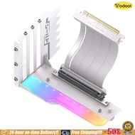 [Vodool]Vertical GPU Mounting Bracket with 15cm PCI-E 4.0 X16 Riser Cable GPU Bracket Holder 90 Degr