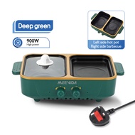 Non Stick Frying Pan 22CM 450W Electric BBQ Frying Baking Pan UK Plug Multi-fungsi Grill Pan memasak