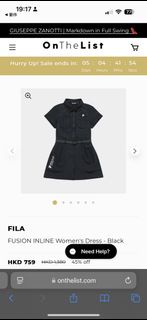 Fila 黑色連身裙褲