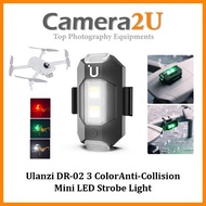 READY STOCK Ulanzi DR-02 3 Color Anti-Collision Mini LED Strobe Light for Drone DR 02 DR02