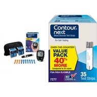 The Contour Next Blood Glucose Monitoring System All-in-One Kit for Diabetes + Test Strips, 35 ocunt