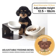 ADJUSTABLE PET FEEDING BOWL DOG FOOD BOWL WITH HIGH STAND FOOD PLACE POODLE BICHON POMERANIAN