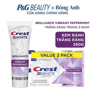 CREST 3D White Brilliance Toothpaste Whitens Teeth 3 Times