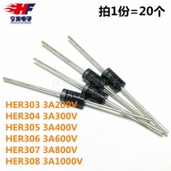 Brand New HER303/304/HER305/306/HER307/308 Fast Rectifier Diode 3A DO-27