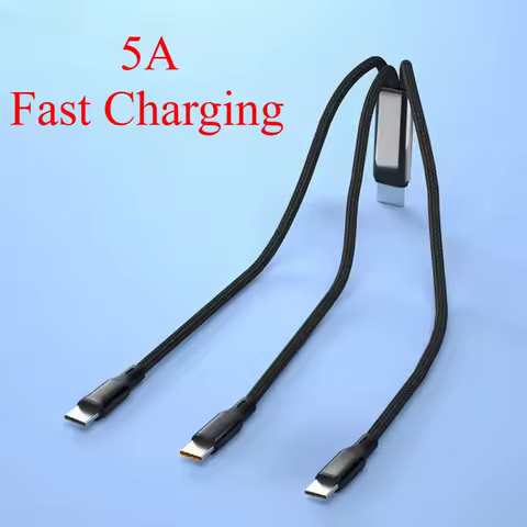 3 in 1 USB Type C Cable C To Type C Charging Cord for IPhone Samsung Huawei Mate60 Xiaomi 3in1 Micro