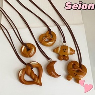 SEION Fashion Versatile Pendant, Handmade Bread Bread Food Bread Pendant Necklace, Jewelry Accessory