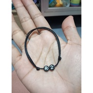 Initial bracelet with 2 digit numbers & letters
