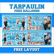 BOSS BABY Tarpaulin banner backdrop (Free Layout) birthday christening baptism party baby kids boys