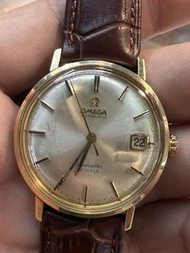 「【經典古董】60年代 Omega 海馬 Seamaster De Ville 自動機械男錶（帶日期/銀絲路放射紋面）」$4888
