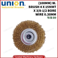 [CORATED] UNION (100MM) W. Brush 4 x 15MMTX 3/8-1/2 Bore Wire 0.30MM WR40