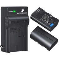 Pek Bateri dan Pengecas LP LP-E6 LP-E6N, 2-Pek Bateri 2600mAh Serasi dengan Canon EOS 90D,80D,70D,60