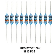 EELIC RSR-MEF ISI 10 Pcs resistor film metal 1/4 watt 0.25 watt resistor film metal 1/4 watt 0.25 wa