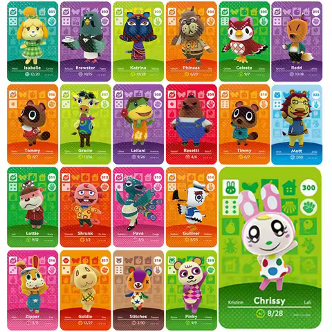 e Animals Crossing New Horizons Amiibo Card Ankha Marshal Maple NS Switch 3DS Game Set NFC Cards Ser