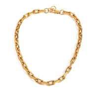 Quiet Design Feeling 18k Gold Stainless Steel Thick Chain Light Luxury High-End Feeling Clavicle Cha