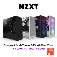 CASE (CASE) NZXT H5 FLOW (2024) BLACK/WHITE (RGB) ATX