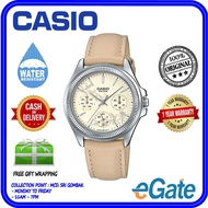 Casio LTP-2088L-9AV Women Analog Fashion Light Brown Leather Strap Original Watch