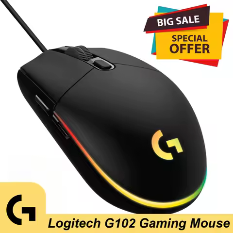 Logitech G102 Wired Gaming Mouse 8000 DPI RGB Backlit Ergonomic and Logitech G304 LIGHTSPEED Wireles