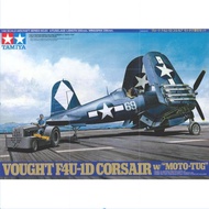 Tamiya 1:48 F4U-1D Corsair w/Moto-Tug Plastic Model Kit 61085