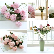 H11003 [1pc] Peony 3 Heads Artificial Flower High Quality | Home/ Wedding Decoration 假花 3 peony arti