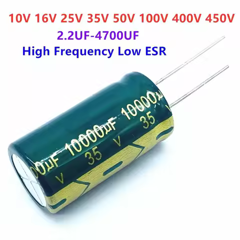 450V 10V 16V 25V 35V 50V 400V High Frequency Low ESR Aluminum Capacitor 22UF 47UF 100UF 220UF 470UF 