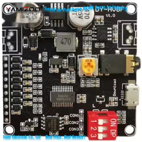 1pcs DY-HV20T HV8F12V 24V Power Supply10W 20W Voice Playback Module Supporting Micro SD Card MP3 Mus