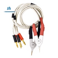 1 pair insulated banana plug clips cable Low Resistance  Clip Probe Leads Test Meter Terminal Kelvin