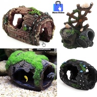 Fish Hide Cask Decorative Fish Tank Cave Barrel Landscaping Aquarium Decoration