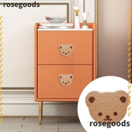 ROSEGOODS1 Drawer Knob, Single Hole Design Wooden Cupboard Knob, Cute Bear Shape with Screw Cabinet Knob Furniture Accessories