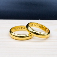 YHLG แหวนทองสลักชื่อ แหวนปอกมีด [ยิงเลเซอร์] น้ำหนัก1สลึง