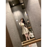 【Ready Stock】 2025 Spring and Summer New Sleeveless Knitted Slimming Slim-Fit Chanel Style Women's D